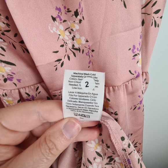 Time and Tru Women's Printed Tiered Elastic Waist Midi Skirt M Dusty Rose Floral - Picture 8 of 11